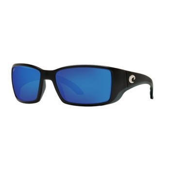 Costa Blackfin Matte Black Sunglasses w/ Polarized 580P Blue Mirror Lens