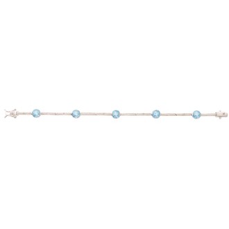 Jilco Blue Topaz and Diamond Bracelet